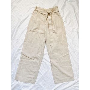 Uniqlo Linen Blend Wide Leg Pants